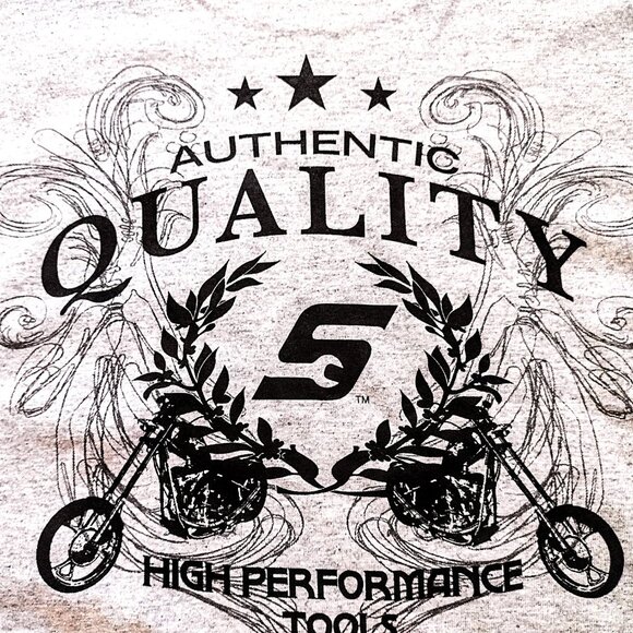 SNAP-ON Men's 2XL Heather Gray SS Tee (HANES) ~ MOTORCYCLE Graphics ~ NE… - Picture 12 of 14